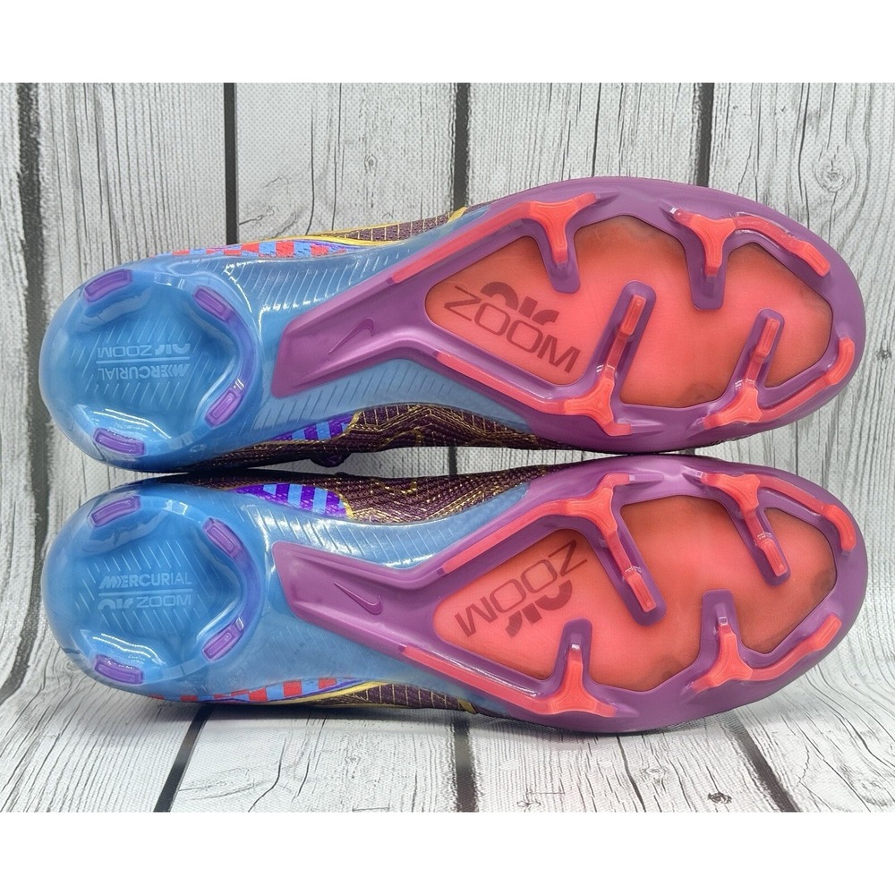 Nike Zoom Mercurial Vapor 15 Elite FG Mbappé Dark Beetroot Size 8 DJ4977‑605 - Picture 7 of 8
